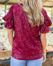 Load image into Gallery viewer, Red Sequined Top