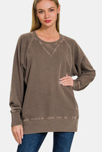 Load image into Gallery viewer, Zenana Round Neck Long Sleeve Sweatshirt
