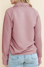 Load image into Gallery viewer, Blush Ribbed Texture 1/4 Zip
