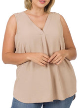 Load image into Gallery viewer, Stretchy Crepe V-Neck Tank
