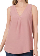 Load image into Gallery viewer, Stretchy Crepe V-Neck Tank
