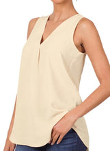 Load image into Gallery viewer, Stretchy Crepe V-Neck Tank
