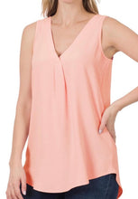 Load image into Gallery viewer, Stretchy Crepe V-Neck Tank
