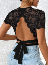 Load image into Gallery viewer, Black Lace Accent Bodysuit
