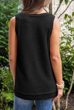 Load image into Gallery viewer, Black Waffle Knit Tank
