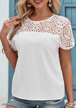 Load image into Gallery viewer, White Lace Keyhole Back Top
