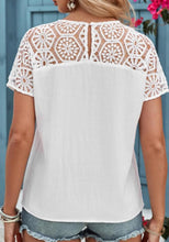 Load image into Gallery viewer, White Lace Keyhole Back Top
