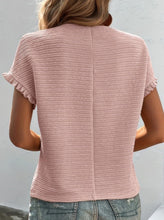 Load image into Gallery viewer, Blush Textured Frill Cuff Top
