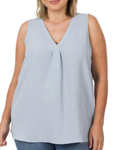 Load image into Gallery viewer, Stretchy Crepe V-Neck Tank
