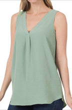 Load image into Gallery viewer, Stretchy Crepe V-Neck Tank
