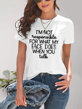 Load image into Gallery viewer, Letter Graphic Round Neck Short Sleeve T-Shirt
