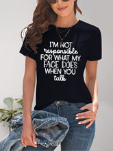 Load image into Gallery viewer, Letter Graphic Round Neck Short Sleeve T-Shirt
