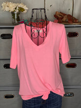 Load image into Gallery viewer, Pink V-Neck T-Shirt

