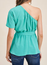 Load image into Gallery viewer, Mint One Shoulder Top
