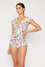 Load image into Gallery viewer, Marina West Swim Bring Me Flowers V-Neck One Piece Swimsuit Cherry Blossom Cream
