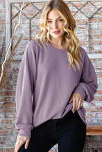 Load image into Gallery viewer, Heimish Round Neck Dropped Shoulder Blouse
