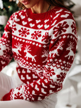 Load image into Gallery viewer, Christmas Theme Round Neck Sweater
