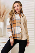 Load image into Gallery viewer, Double Take Plaid Print Dropped Shoulder Shirt
