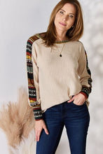 Load image into Gallery viewer, Hailey &amp; Co Christmas mood Exposed Seam Long Sleeve Ribbed Knit Top
