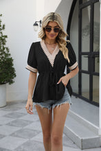 Load image into Gallery viewer, V-Neck Puff Sleeve Babydoll Top

