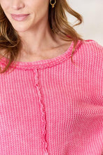 Load image into Gallery viewer, Zenana Washed Waffle-Knit Long Sleeve Top
