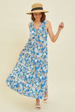 Load image into Gallery viewer, HEYSON Full Size Printed Crochet Trim Maxi Dress
