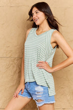 Load image into Gallery viewer, Doublju Striped Sleeveless V-Neck Top
