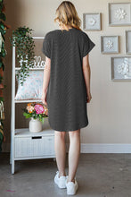 Load image into Gallery viewer, Heimish Ribbed Round Neck Short Sleeve Tee Dress
