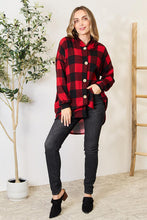 Load image into Gallery viewer, Heimish Plaid Button Front Hooded Shirt
