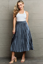 Load image into Gallery viewer, Ninexis Accordion Pleated Flowy Midi Skirt
