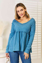 Load image into Gallery viewer, Jade By Jane Frill Trim Babydoll Blouse
