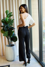 Load image into Gallery viewer, Dress Day Marvelous in Manhattan One-Shoulder Jumpsuit in White/Black

