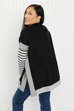 Load image into Gallery viewer, Plus Contrast Stripe Mock Neck Sweater
