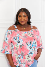 Load image into Gallery viewer, Sew In Love Fresh Tak  Floral Cold-Shoulder Top
