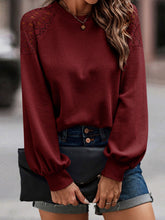 Load image into Gallery viewer, Lantern Sleeve Round Neck Blouse
