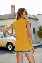 Load image into Gallery viewer, Lace Trim Notched Neck Tank

