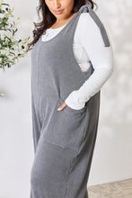 Load image into Gallery viewer, Celeste Ribbed Tie Shoulder Sleeveless Ankle Overalls
