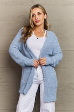 Load image into Gallery viewer, Zenana Falling For You Open Front Popcorn Cardigan

