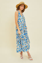 Load image into Gallery viewer, HEYSON Full Size Printed Crochet Trim Maxi Dress
