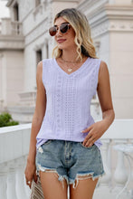 Load image into Gallery viewer, Eyelet V-Neck Tank

