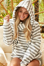 Load image into Gallery viewer, Striped Overlap Hoodie
