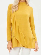 Load image into Gallery viewer, Mustard Ruffle Top
