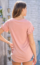 Load image into Gallery viewer, Blush Ruffle Tulip Sleeve Top
