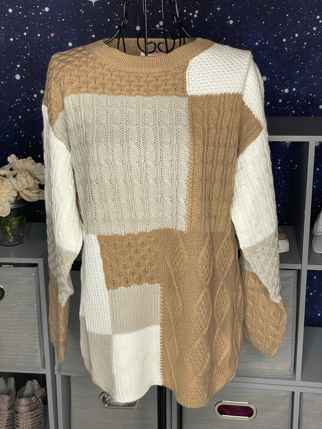 Multi Mocha Print Sweater