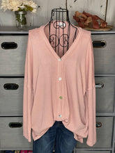 Load image into Gallery viewer, Blush Waffle Knit Button Cardigan
