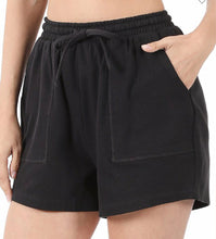 Load image into Gallery viewer, Cotton Drawstring Shorts with Pockets
