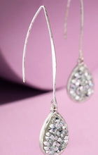 Load image into Gallery viewer, Glitter Stone Tear Drop Earrings
